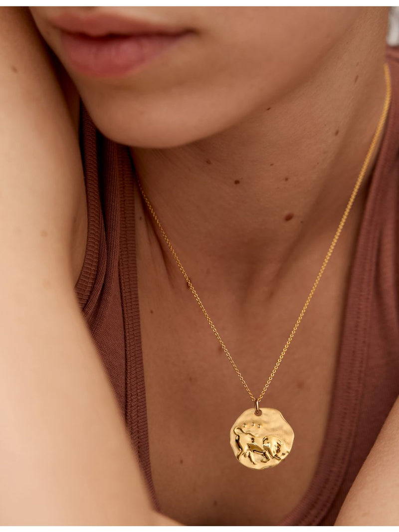 Monica Vinader Taurus zodiac pendant necklace (British brand)