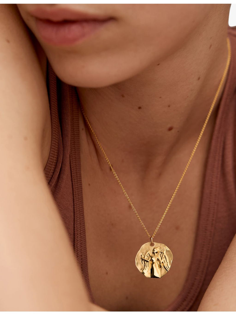 Monica Vinader Virgo zodiac gold vermeil pendant necklace, UK version