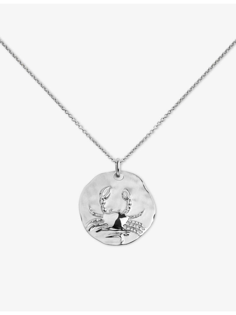 Monica Vinader Cancer Zodiac sterling silver pendant necklace, imported from the UK