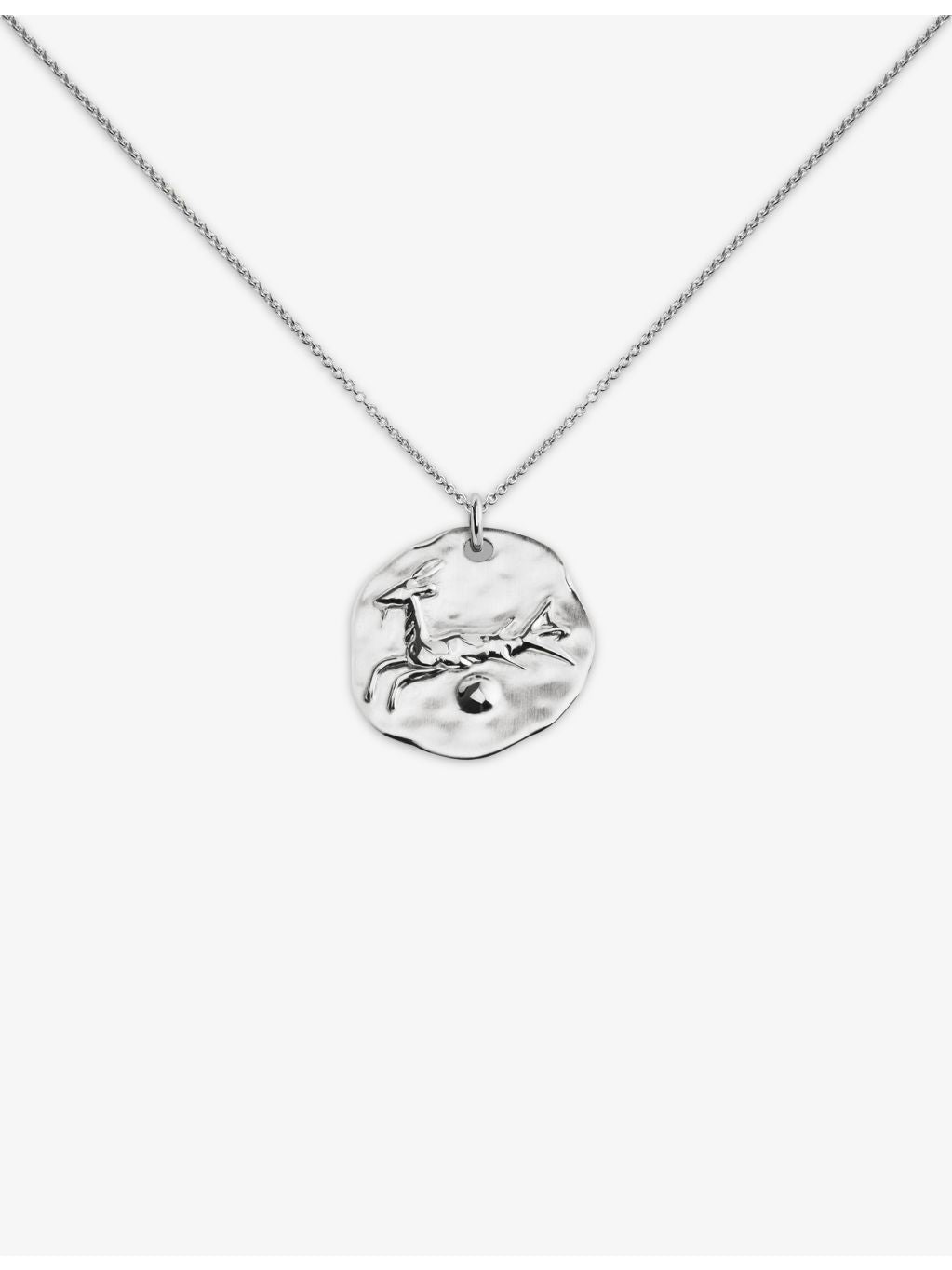 Monica Vinader Capricorn zodiac pendant necklace in sterling silver - British product
