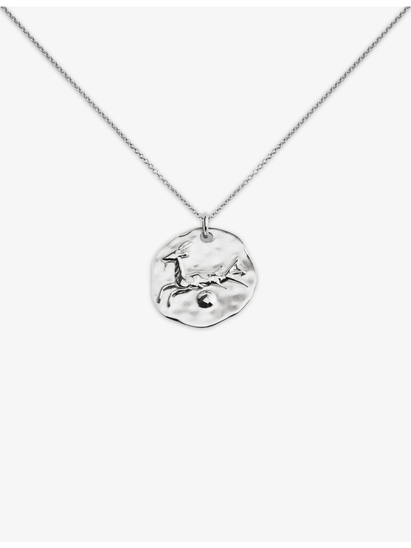 Monica Vinader Capricorn zodiac pendant necklace in sterling silver - British product