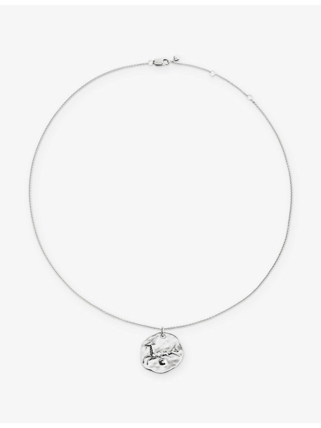 Monica Vinader Capricorn zodiac pendant necklace in sterling silver - British product