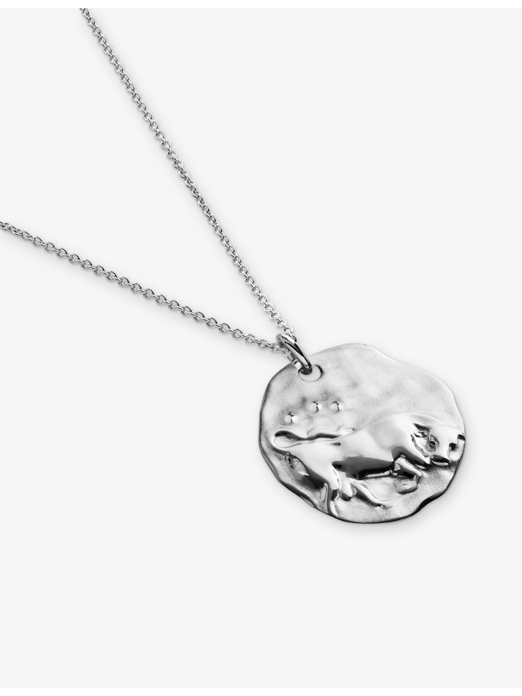 Monica Vinader Taurus zodiac pendant necklace in sterling silver (British brand)