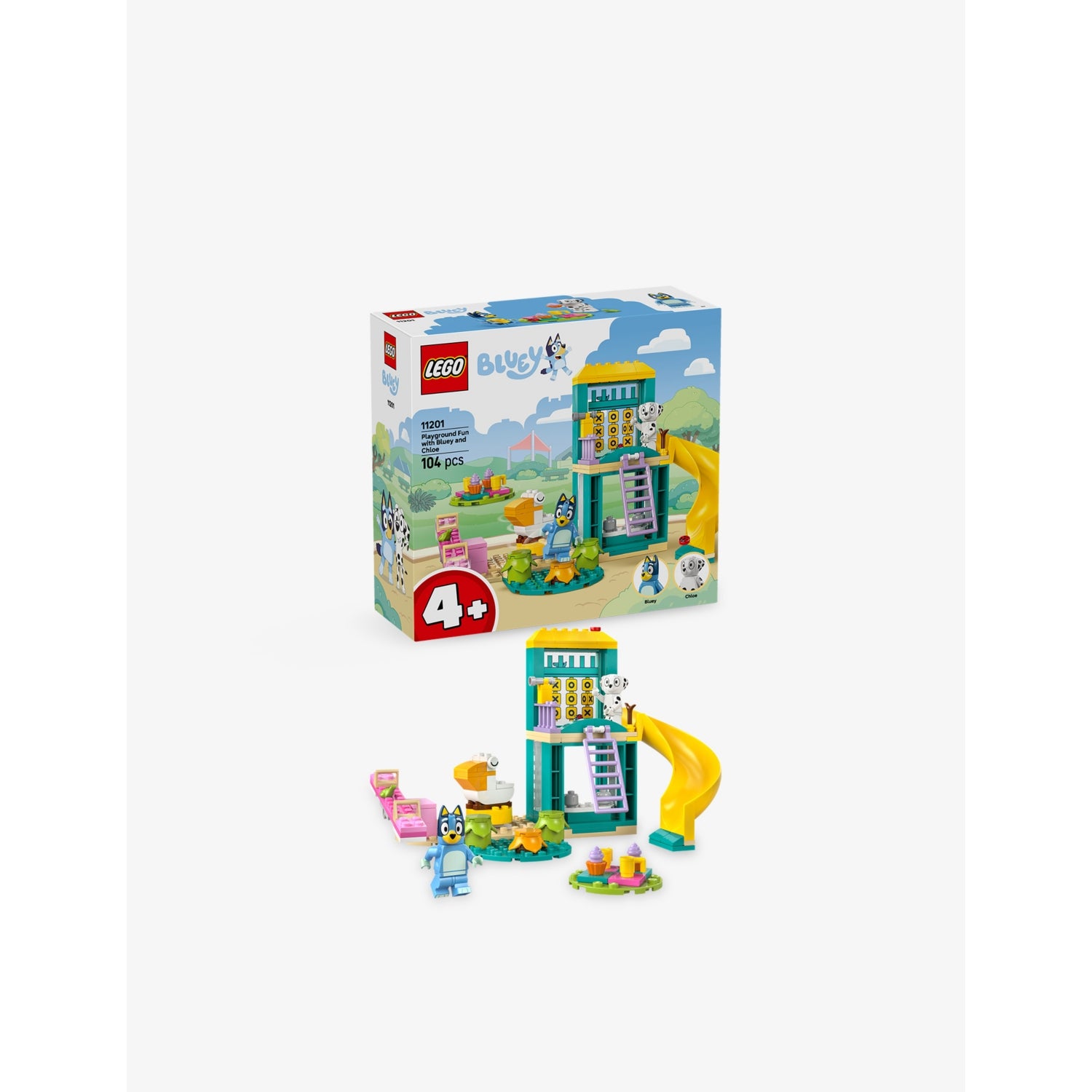 LEGO Bluey 11201 playground playset with Bluey and Chloe figures (British brand)