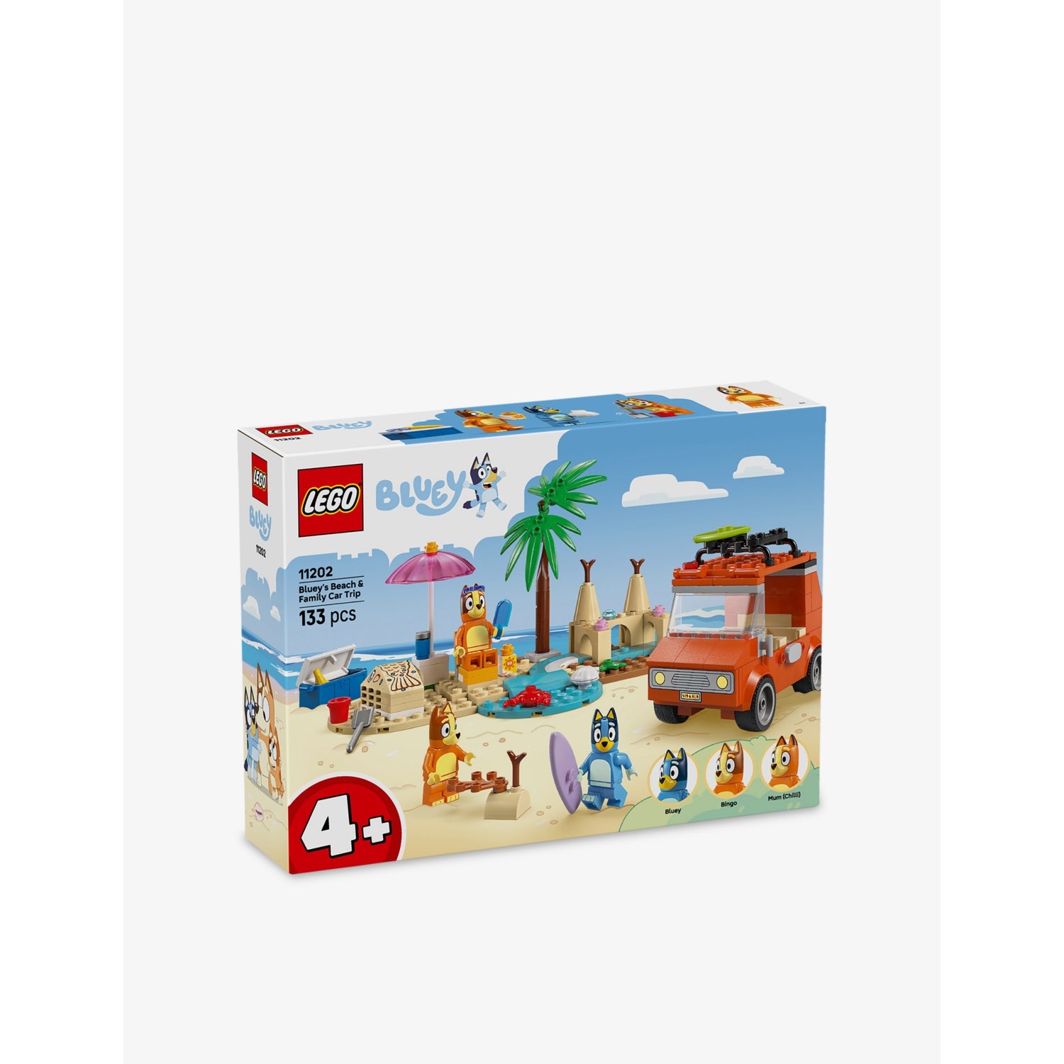 LEGO Bluey 11202 family car trip playset, imported from the UK