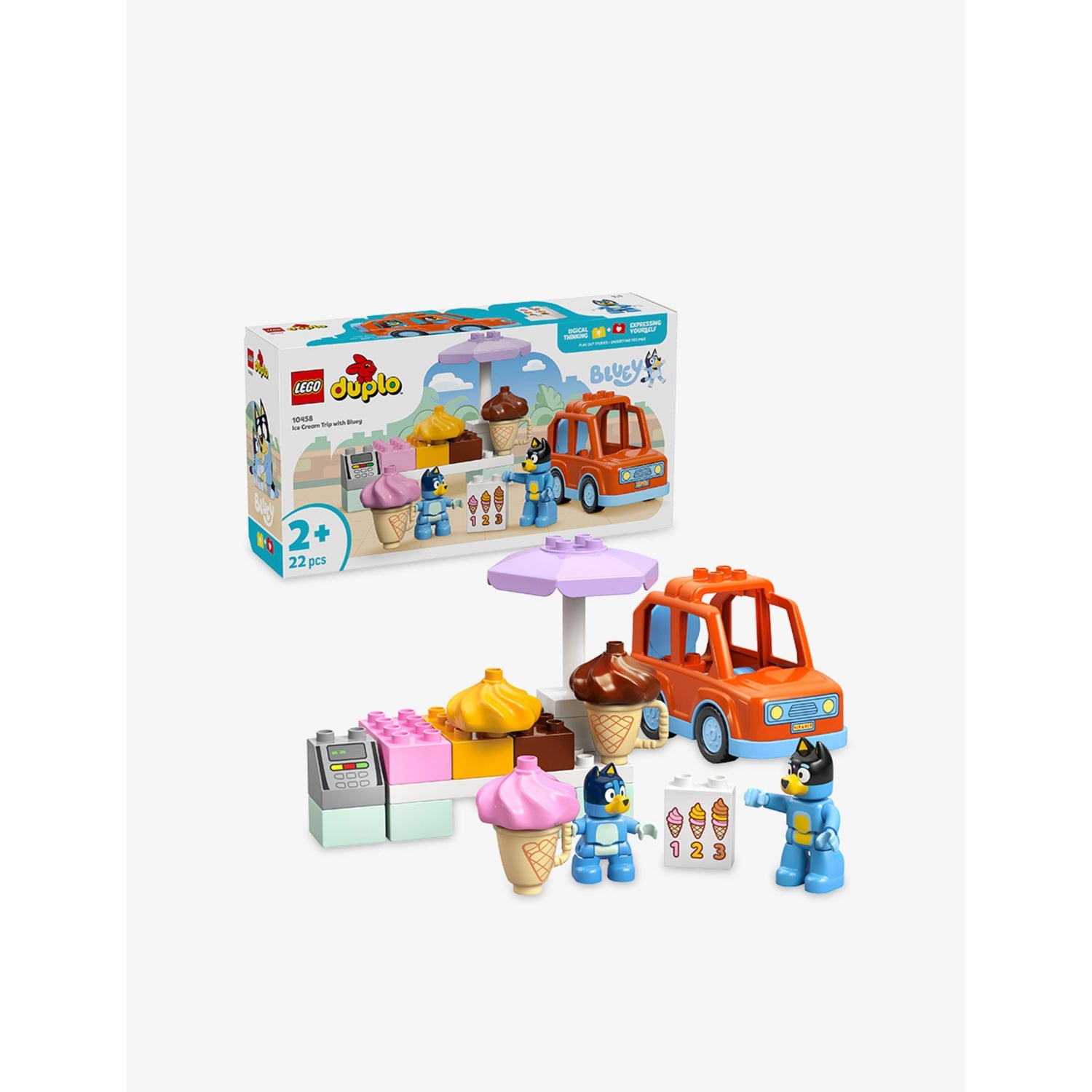LEGO DUPLO Bluey Ice Cream Trip playset 22 pieces (British brand)