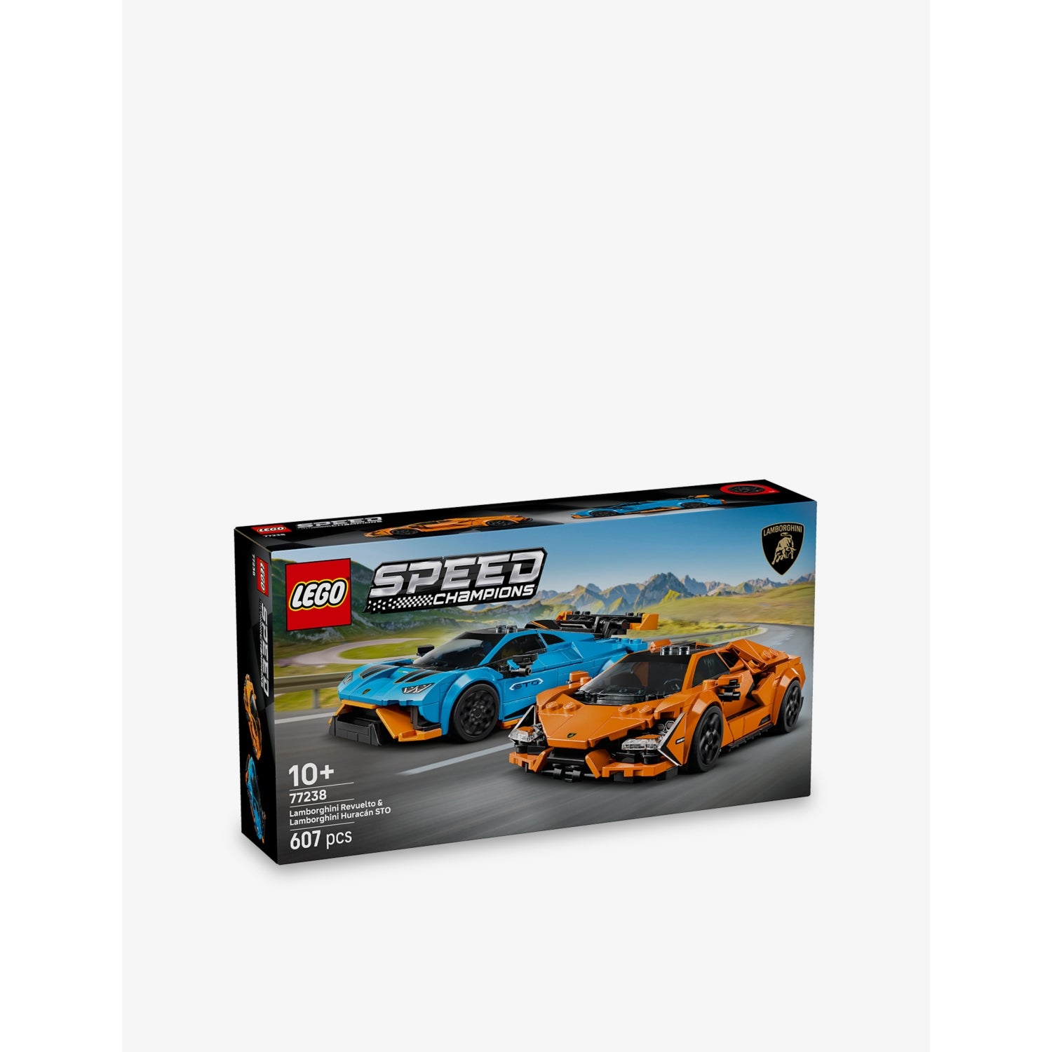 LEGO Lamborghini Revuelto and Huracán STO model kit 607 pieces (British brand)