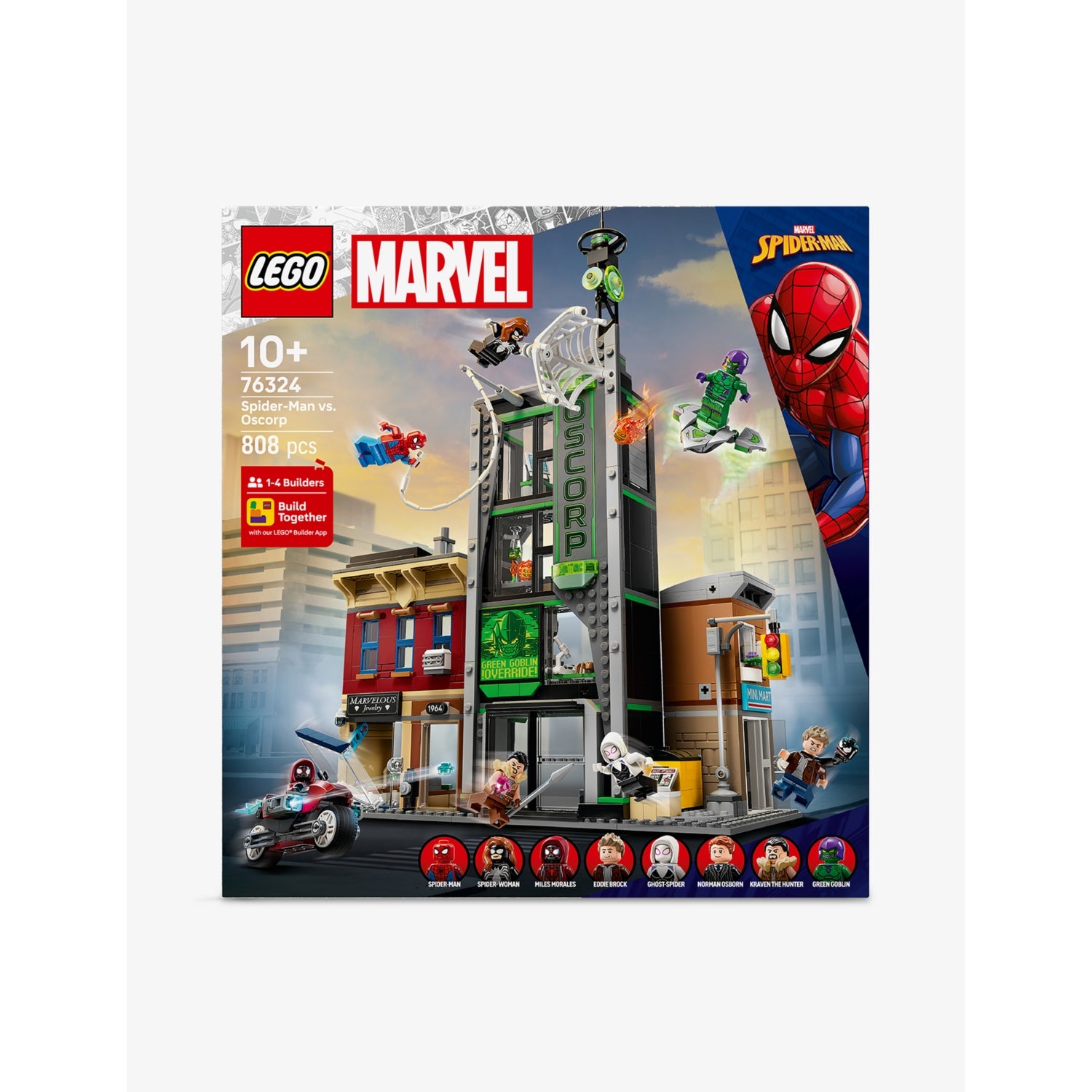 LEGO Marvel Spider-Man vs. Oscorp building set 76324, UK version