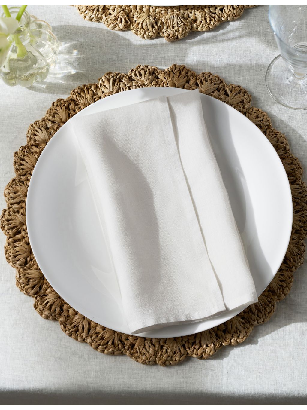 The White Company linen napkins set of four 50cm - British product