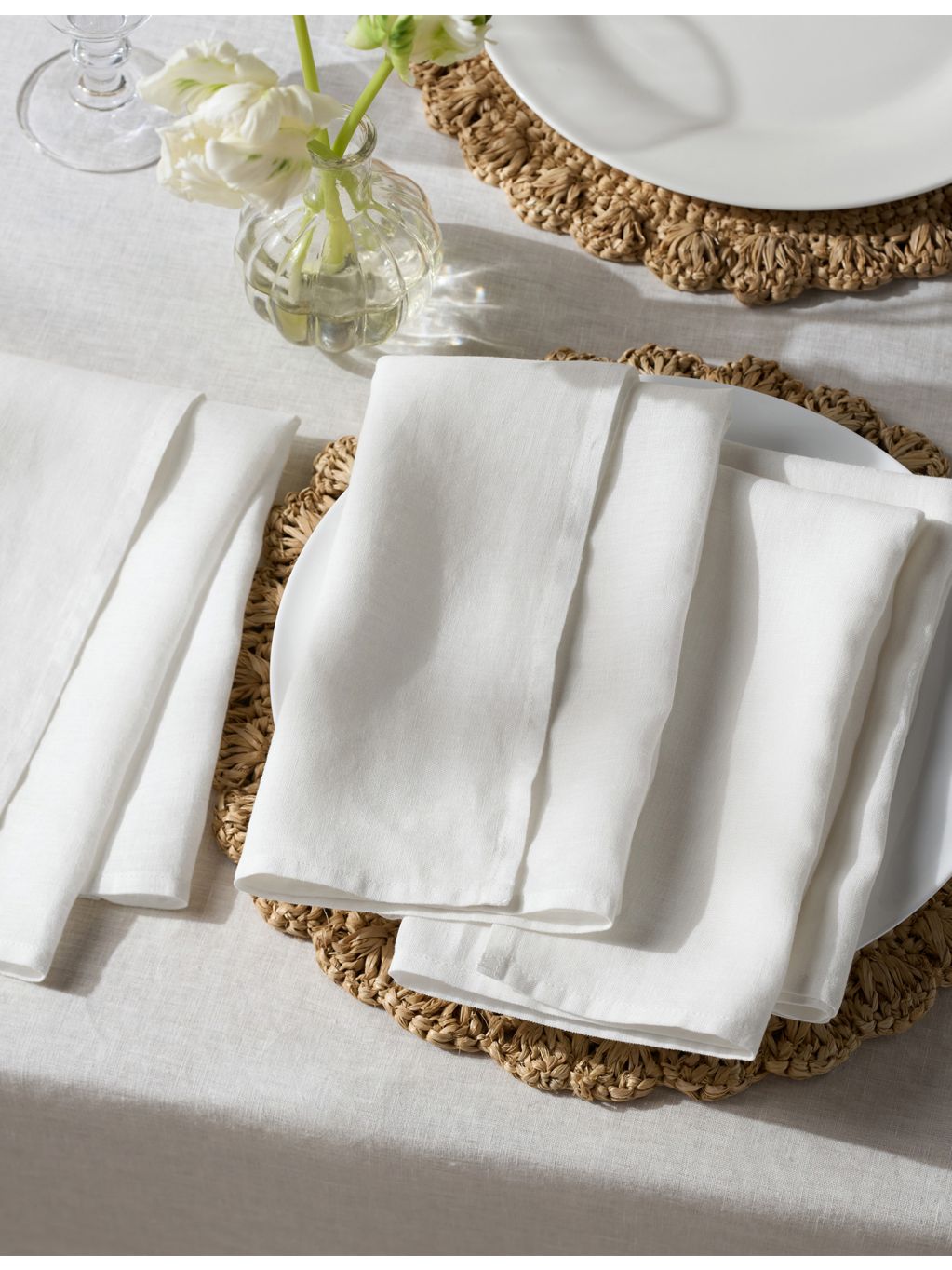 The White Company linen napkins set of four 50cm - British product