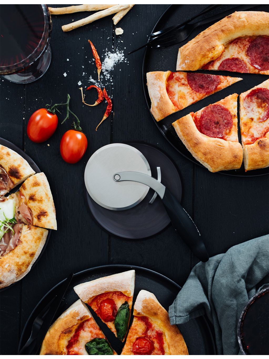 Microplane professional pizza wheel cutter stainless steel - British product
