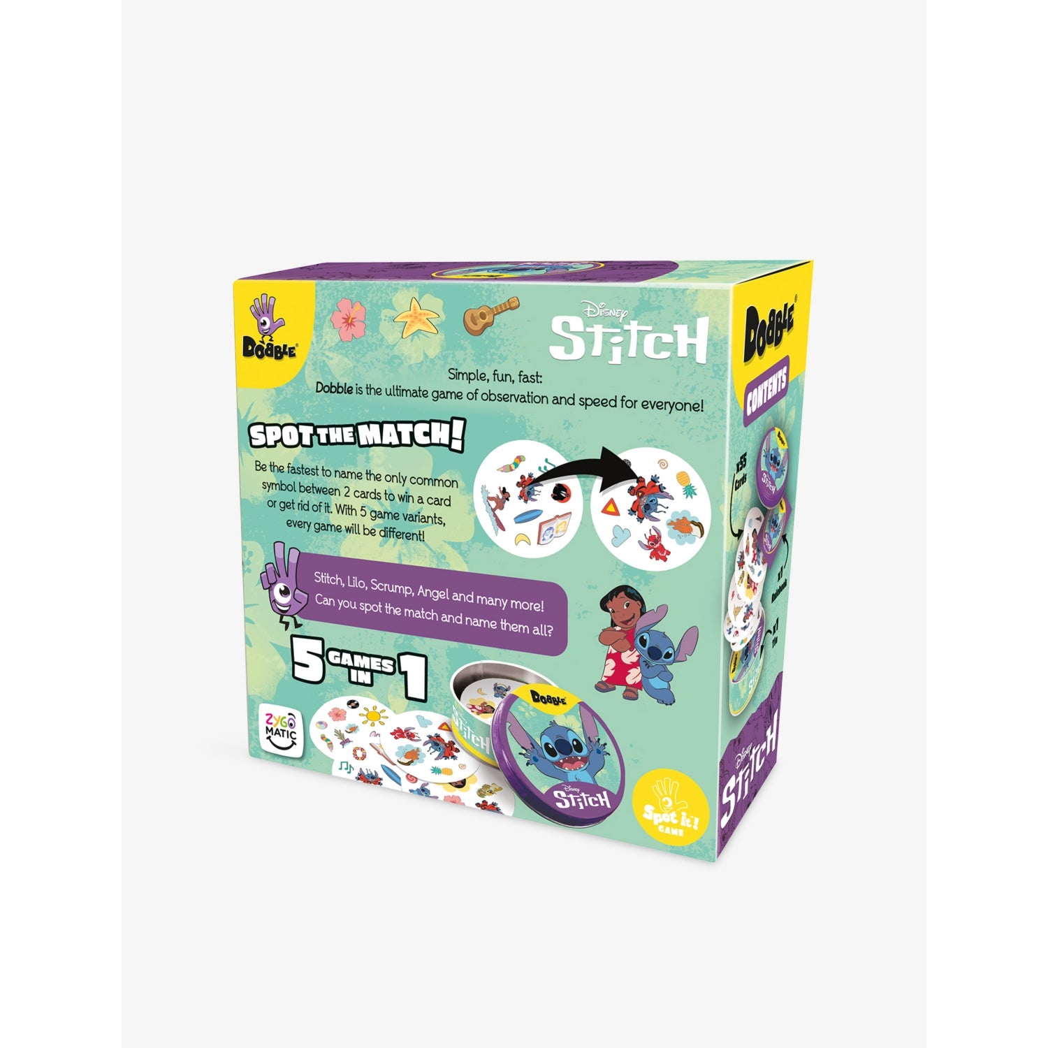 Dobble card game Stitch Spot The Match, UK version