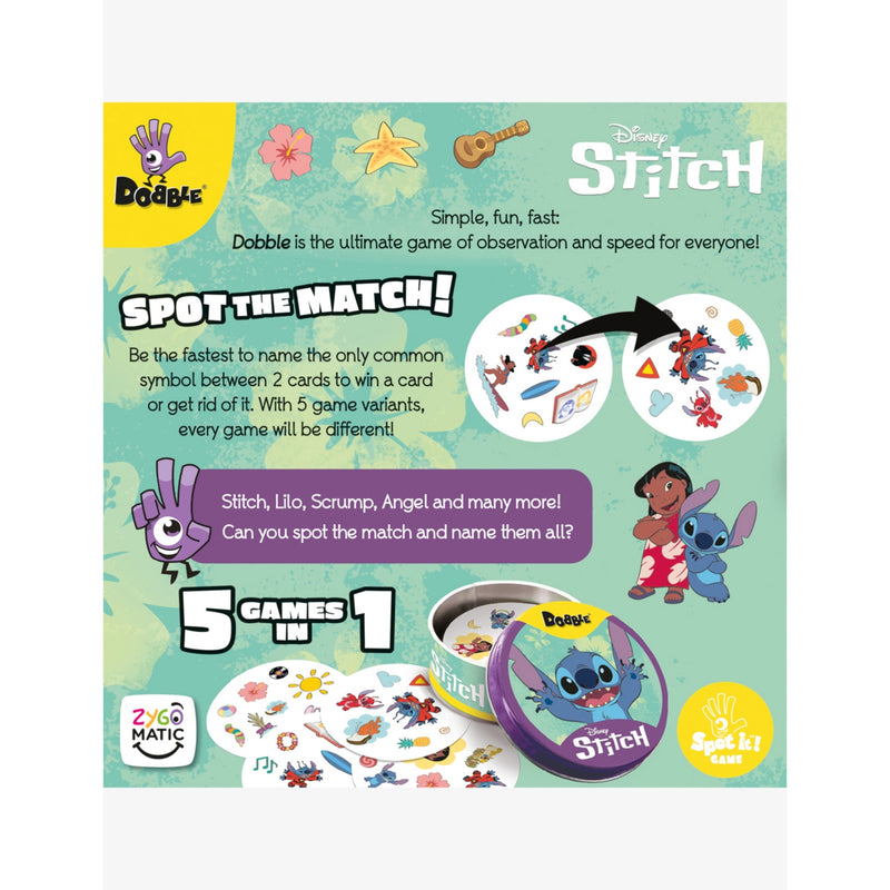 Dobble card game Stitch Spot The Match, UK version