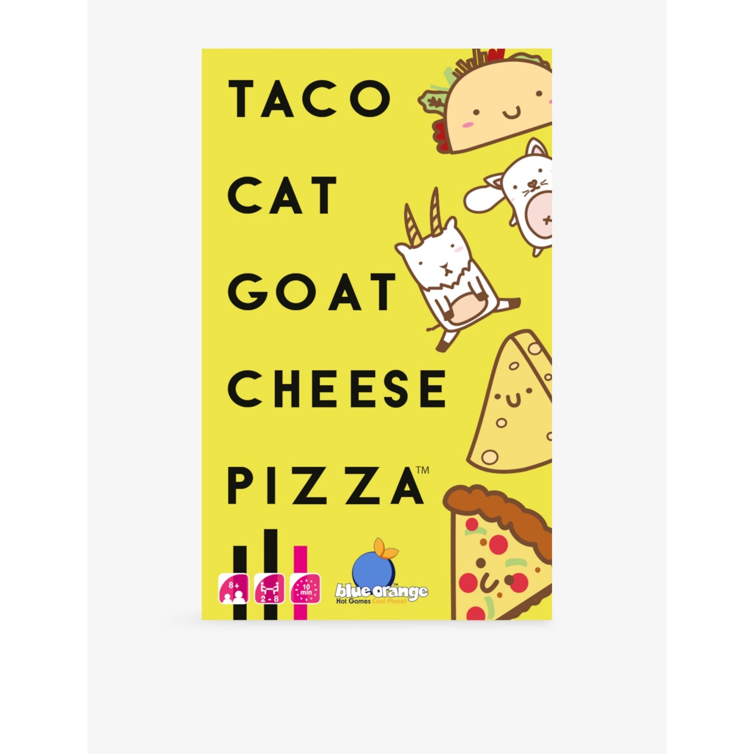 Blue Orange Taco Cat Goat Cheese Pizza card game - British product