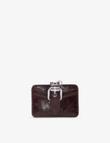 Miss M Leather Card Holder - DARK BROWN