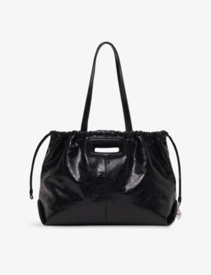 Maje Miss M crackled leather tote bag - British product