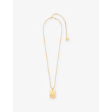 Zodiac-Plaque Metal Necklace - AQUARIUS