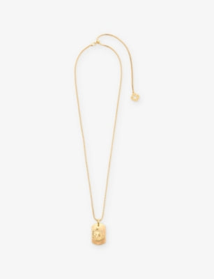 Maje Zodiac Plaque Metal Necklace