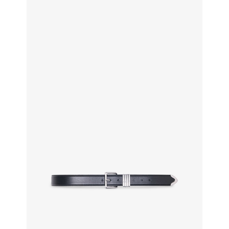 Maje Smooth Leather Buckle Belt