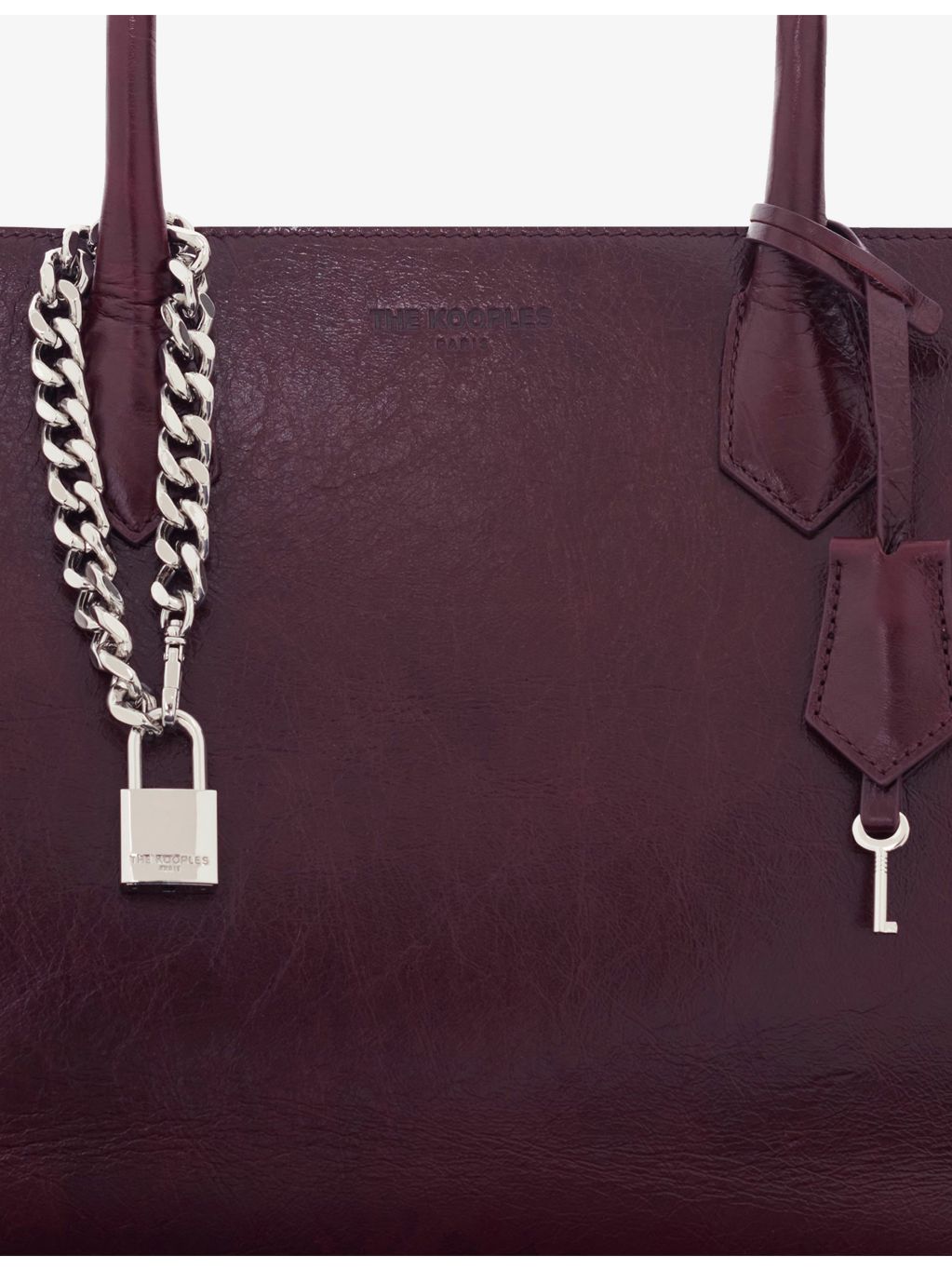 The Kooples Ming large leather tote bag, imported from the UK