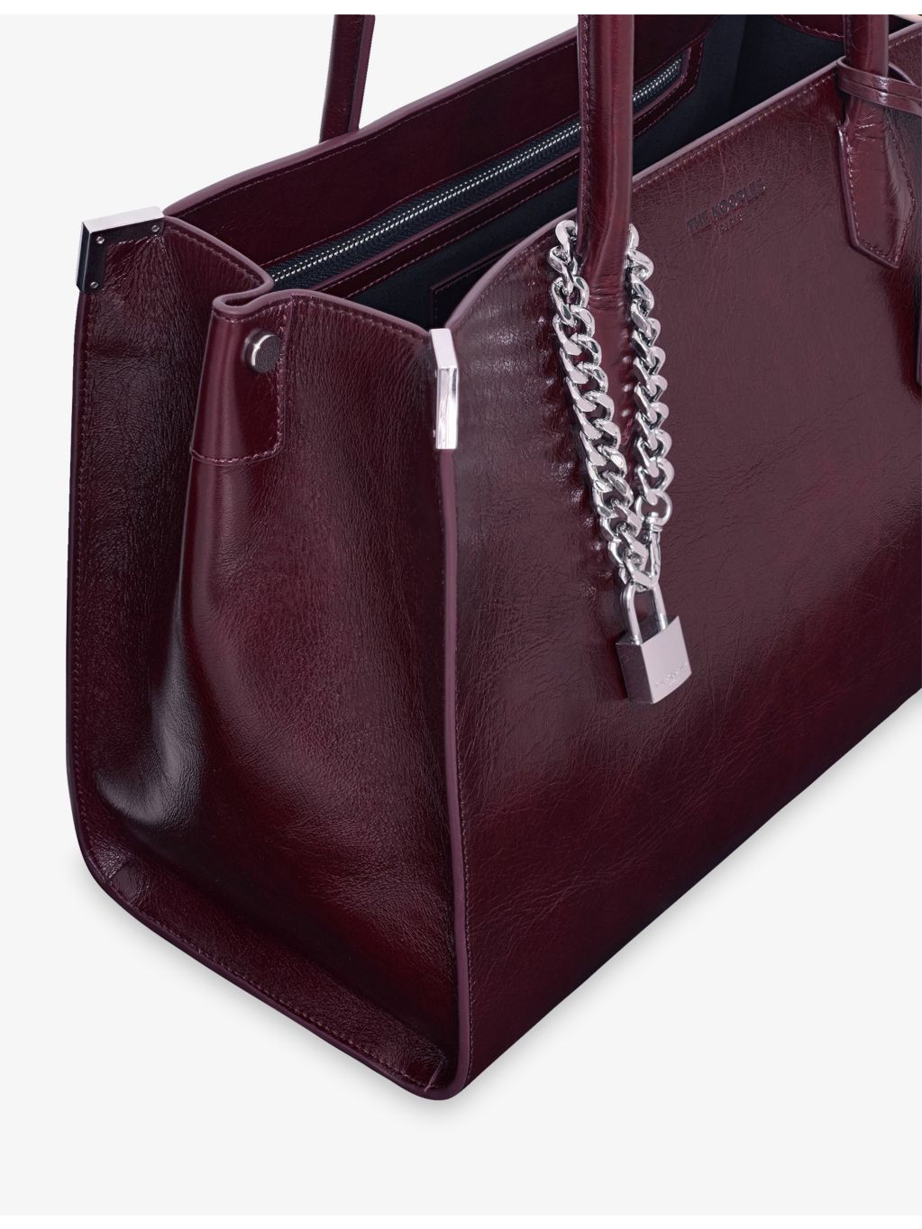 The Kooples Ming large leather tote bag, imported from the UK