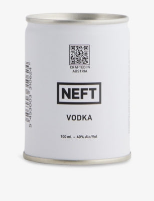 Neft vodka in a 100ml mini bottle, imported from the UK