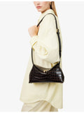 Toteme croco leather clutch bag with T-lock and gold hardware, UK version