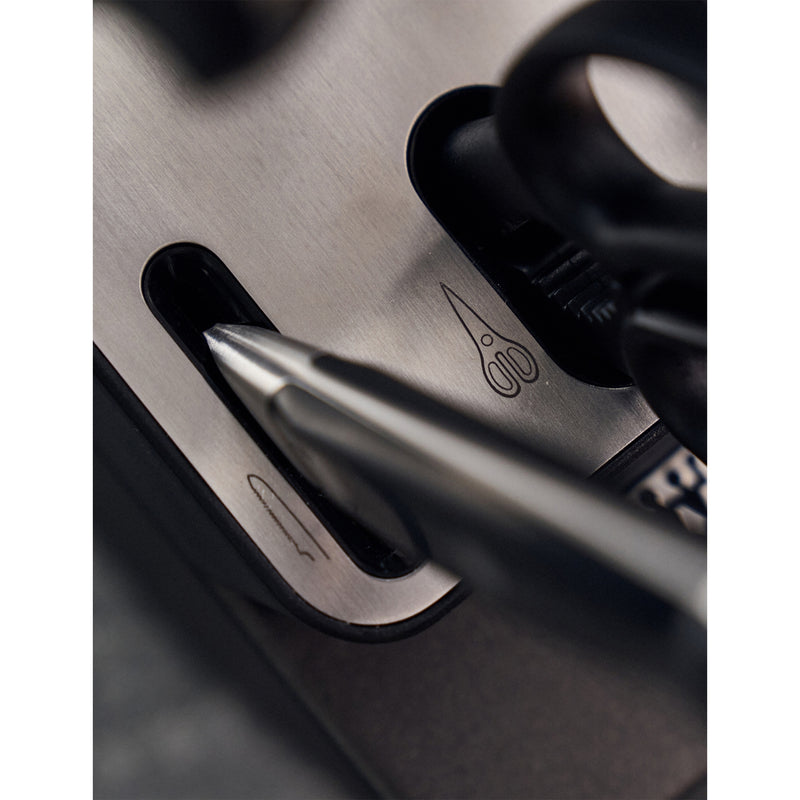 Zwilling seven-piece stainless steel knife block set, UK version