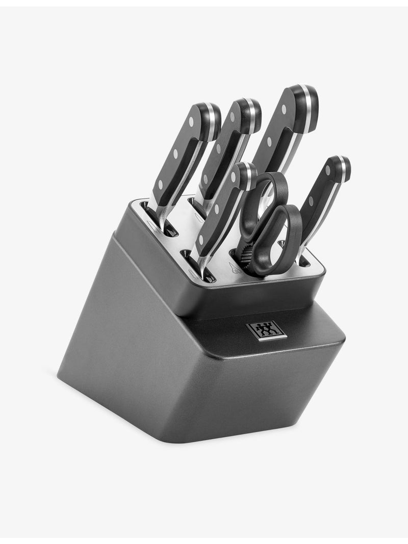 Zwilling seven-piece stainless steel knife block set, UK version