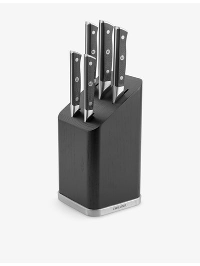 selfridges Zwilling J.A Henckels Six-Piece Stainless Steel Knife Block Set- Buy online at McGrocer