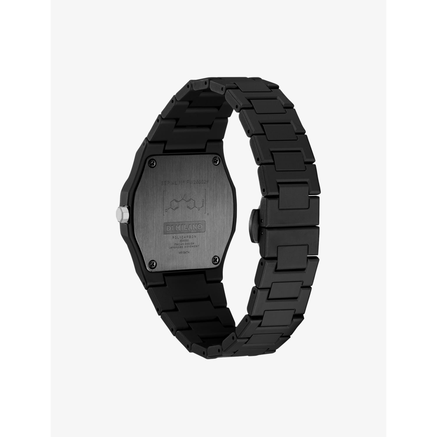 D1 Milano polycarbonate quartz watch 37mm, imported from the UK