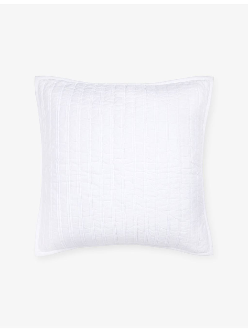 The White Company Seville large cotton cushion 60cm, imported from the UK