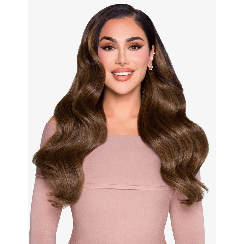 Beauty Works x Huda clip-in extensions 18-inch, imported from the UK