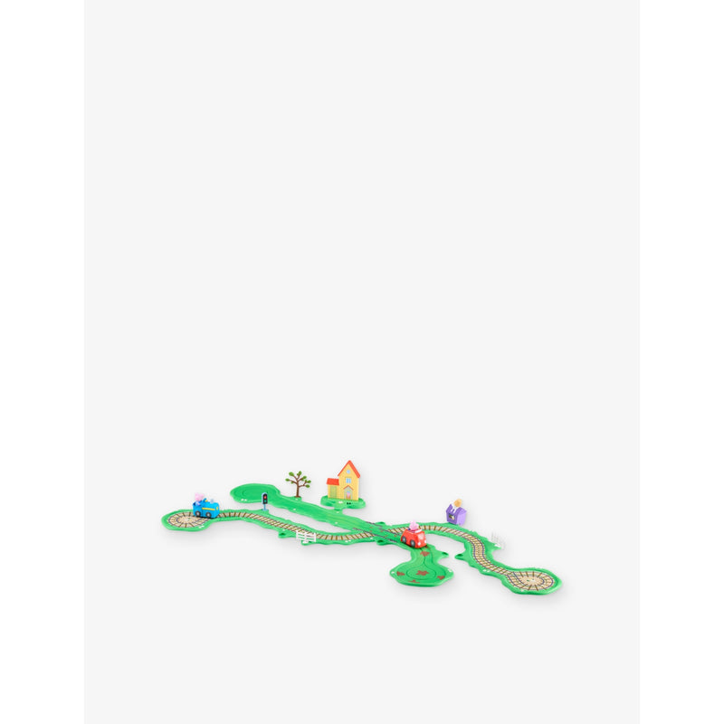 Whizz-Around Peppa Pig town playset with train and car, UK version