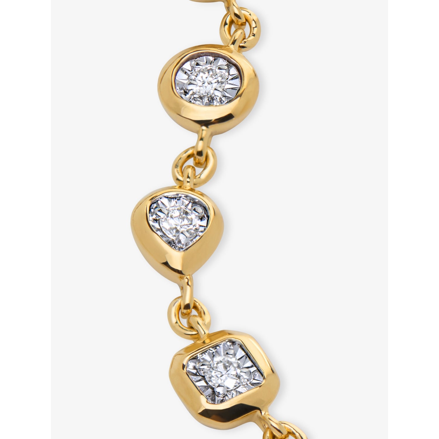 Monica Vinader diamond cluster necklace 46cm, imported from the UK