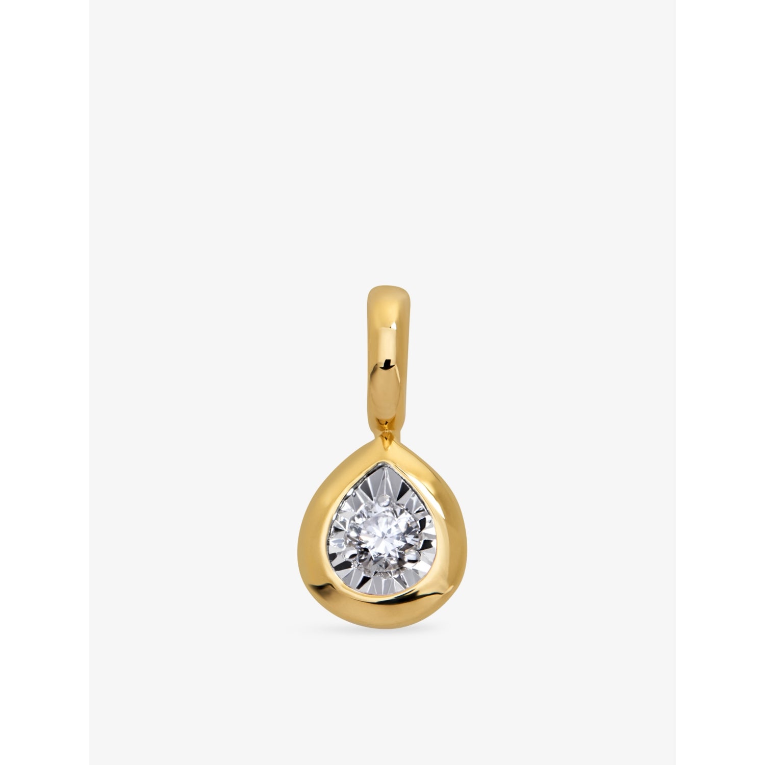 Monica Vinader pear-shaped lab grown diamond pendant 18ct gold - British product