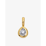 Monica Vinader pear-shaped lab grown diamond pendant 18ct gold - British product