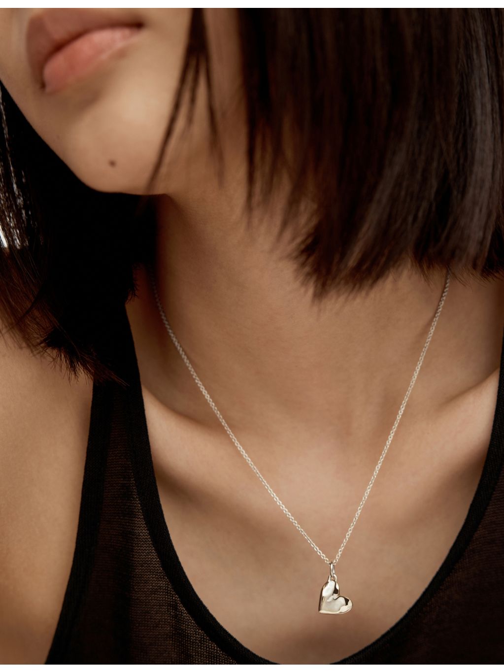 Monica Vinader sterling silver heart pendant charm - British product