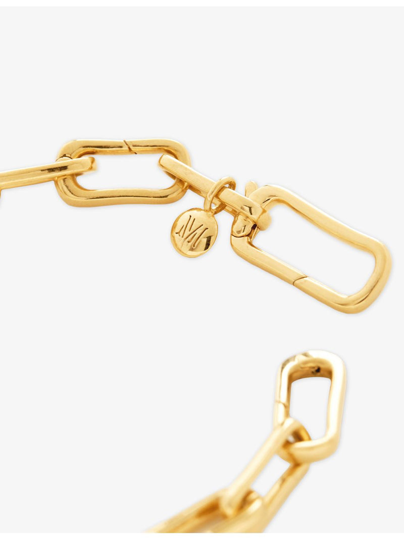 Monica Vinader gold vermeil chain bracelet 18cm, imported from the UK
