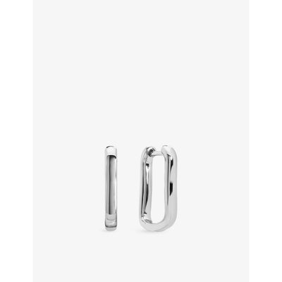 selfridges Monica Vinader Alta Capture Sterling Silver Huggies- Buy online at McGrocer
