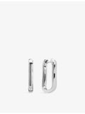Monica Vinader Alta Capture sterling silver huggie earrings, imported from the UK