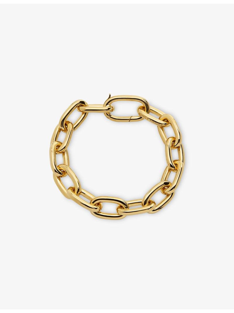 Monica Vinader yellow gold vermeil link bracelet (British brand)