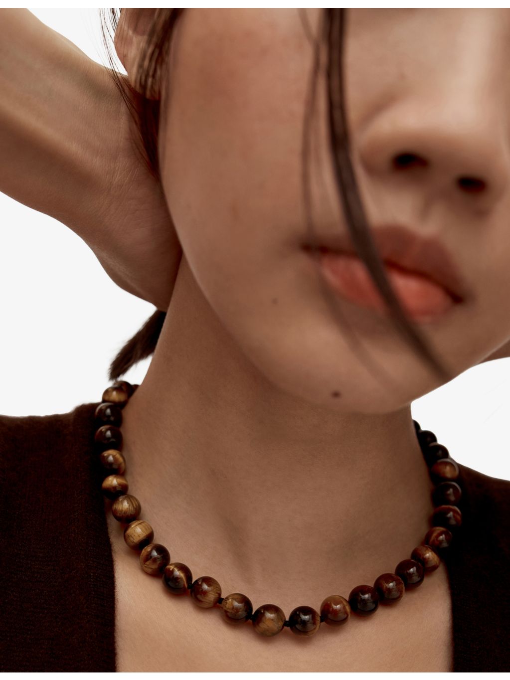 Monica Vinader tiger's eye necklace 43cm - British product