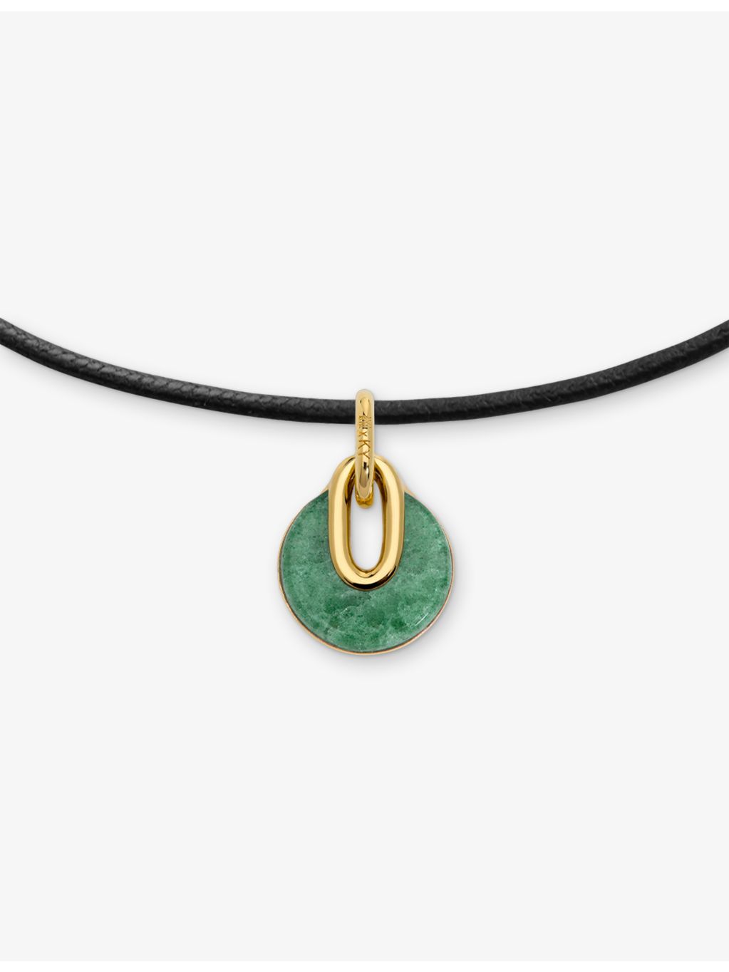 Monica Vinader aventurine cord necklace 18ct yellow gold vermeil, UK version