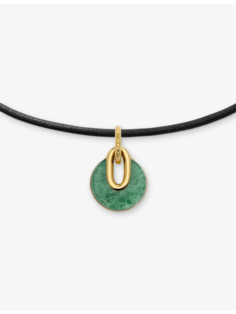 Monica Vinader aventurine cord necklace 18ct yellow gold vermeil, UK version
