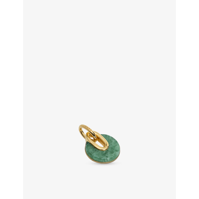 Monica Vinader pendant charm 18ct yellow gold vermeil aventurine, UK version