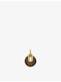 Monica Vinader tiger's eye pendant charm 18ct gold vermeil - British product
