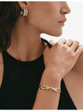 Monica Vinader Signature Link gold-plated vermeil sterling silver bangle (British brand)