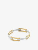 Signature Link 18ct Yellow Gold-Plated Vermeil Sterling-Silver and Sterling-Silver Bangle - S
