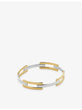 Monica Vinader Signature Link gold-plated vermeil sterling silver bangle (British brand)